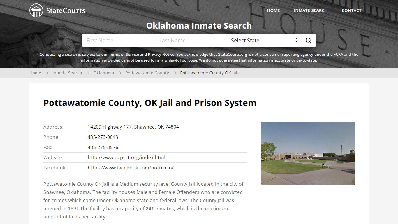 Pottawatomie County OK Jail Inmate Records Search ...